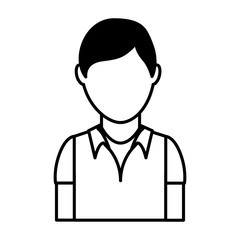 young man avatar character vector illustration design