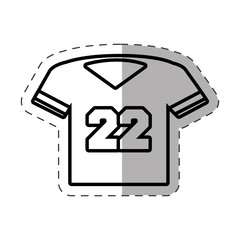 jersey american football sport cut line vector illustration eps 10