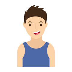 young man avatar character vector illustration design