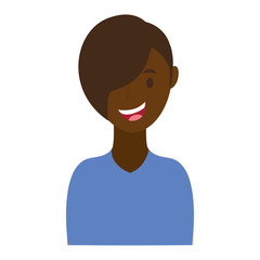 cute woman avatar character vector illustration design