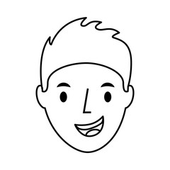 young man avatar character vector illustration design