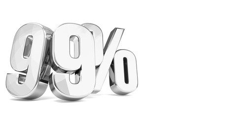 99 percent silver 3d render
