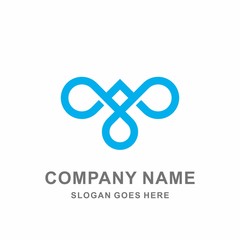 Geometric Bird Wings Flying Square Circle Architecture Interior Decoration Business Company Stock Vector Logo Design Template 