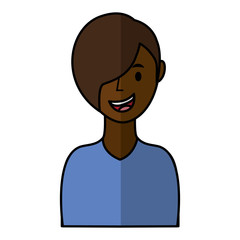 cute woman avatar character vector illustration design