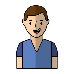 young man avatar character vector illustration design