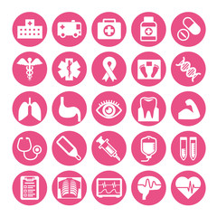 medical symbol icon set