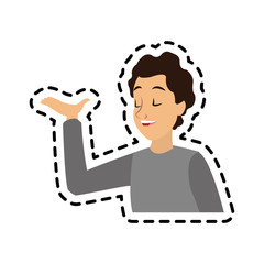 man talking icon image vector illustration design 