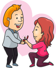 Couple Propose Girl Man