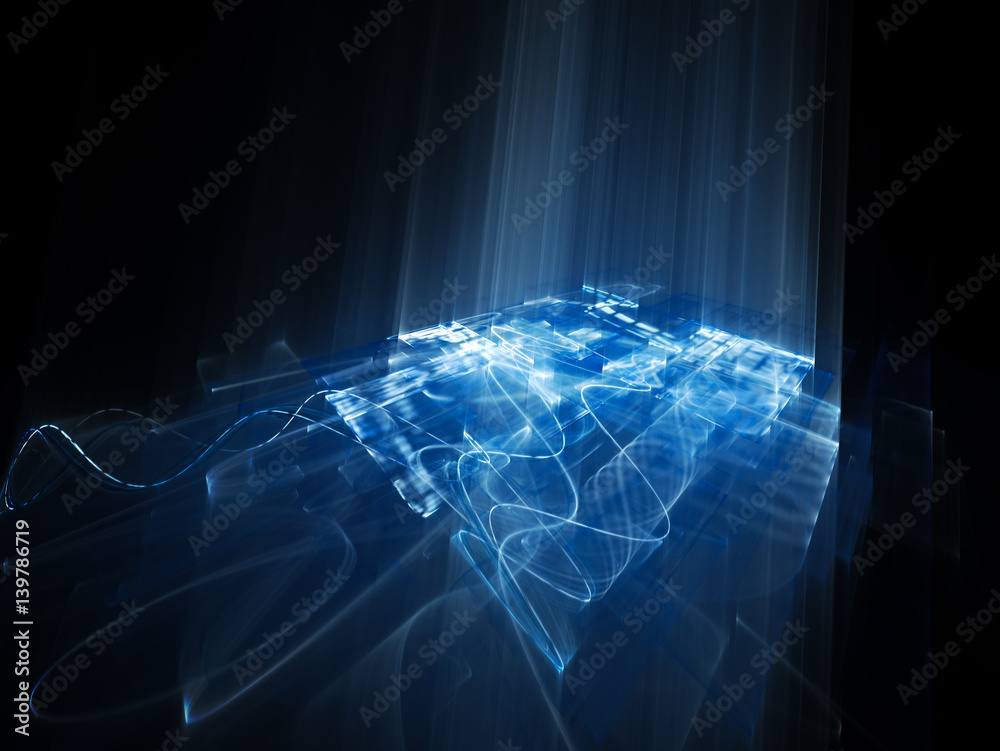 Poster abstract background element. fractal graphics series. three-dimensional composition of wave shapes a