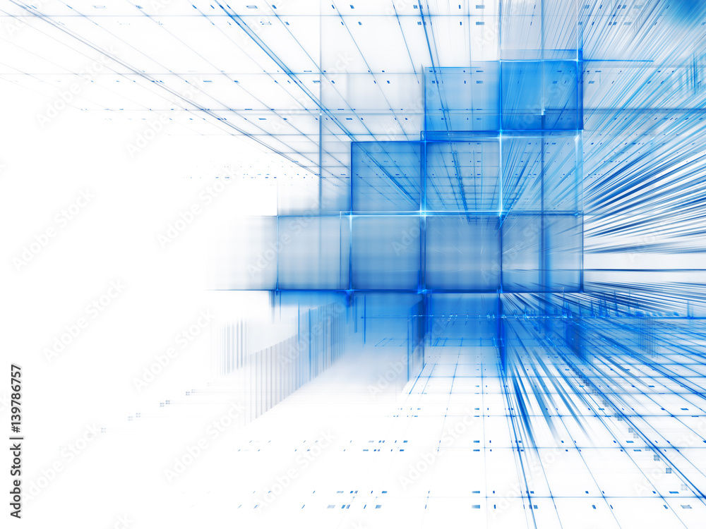 Aufkleber abstract background element. three-dimensional composition of intersecting grids. information techno