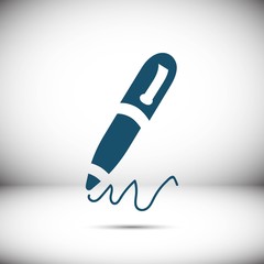 pen icon stock vector illustration flat design