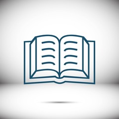 book icon stock vector illustration flat design