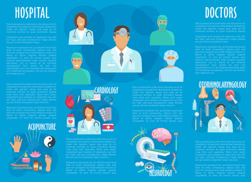 Medical or hospital healthcare vector infographics