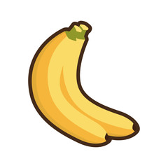 banana fruit healthy icon vector illustration eps 10