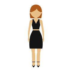 character woman faceless image vector illustration eps 10