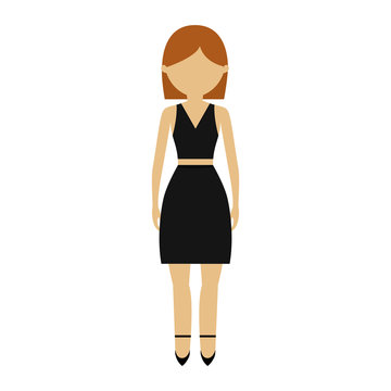 Character Woman Faceless Image Vector Illustration Eps 10