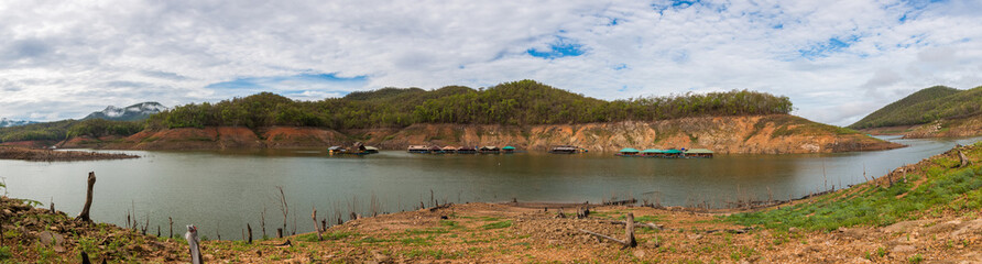 Reservoir and forests in the morning.