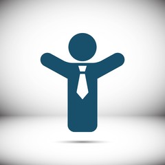 Man icon stock vector illustration flat design