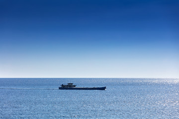 large cargo boat transporting