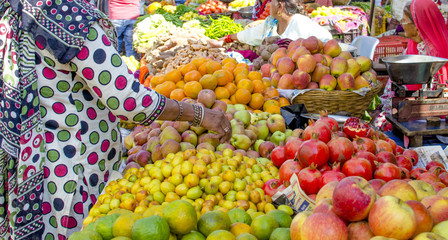 Food tropical fruit on a market, the product

