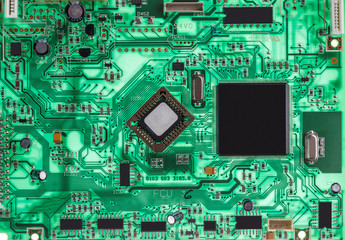 Green circuit board background