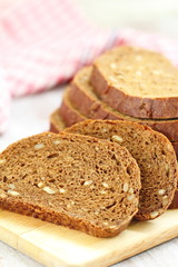 Wholegrain rye bread with seeds