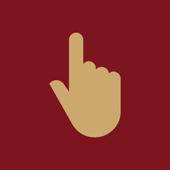 Hand icon. Cursor and click, press, tap symbol. Flat design. Stock - Vector illustration