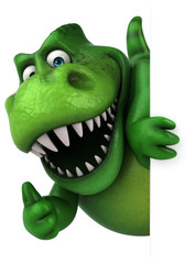 Fun dinosaur - 3D Illustration © Julien Tromeur