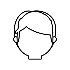head man male thin line vector illustration eps 10