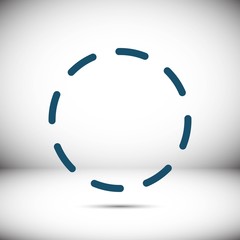 dash-dotted line icon stock vector illustration flat design