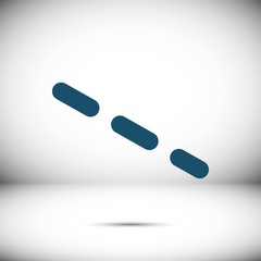 dash-dotted line icon stock vector illustration flat design