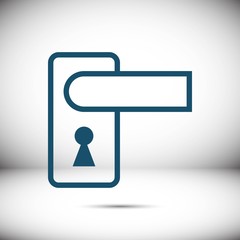 door handle icon stock vector illustration flat design