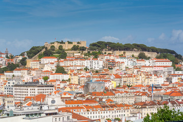 Fototapeta na wymiar Lisbon fortress of Saint George, Portugal