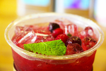 Berries soda with ice