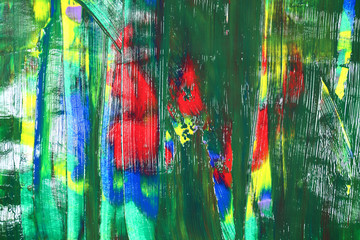 Abstract colours in red, green, yellow and blue
