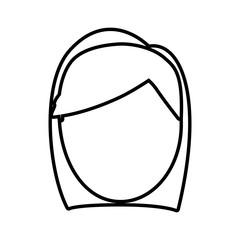 head female girl line vector illustration eps 10