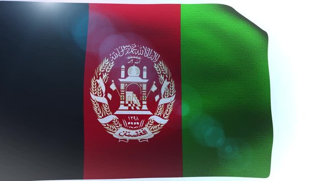 Afghanistan flag waving wind