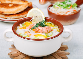 Creamy fish soup