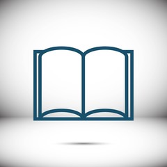 open book icon stock vector illustration flat design