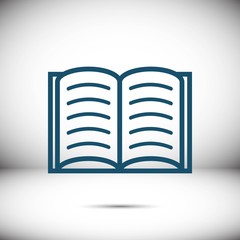 open book icon stock vector illustration flat design