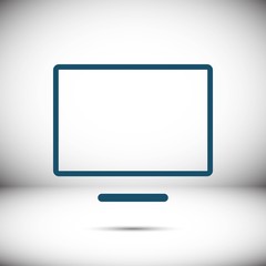 computer monitor icon stock vector illustration flat design