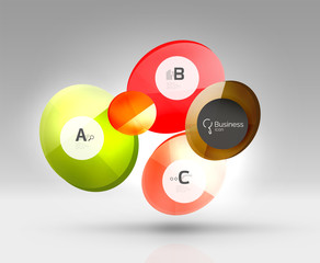 Colorful glossy circle infographics