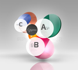 Glass circle infographics