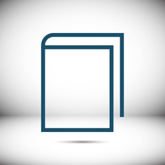 book icon stock vector illustration flat design