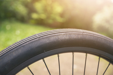 Bike black tyre
