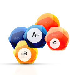 Geometrical hexagons abstract background