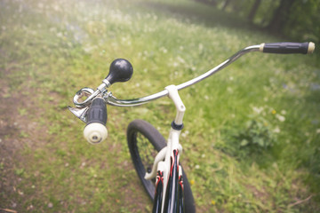 Fototapeta na wymiar Design bicycle frame and trumpet