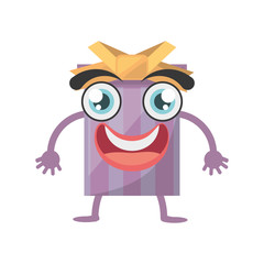cartoon box gift birthday vector illustration eps 10