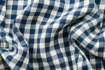 Blue checkered fabric