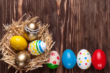 Colorful easter eggs